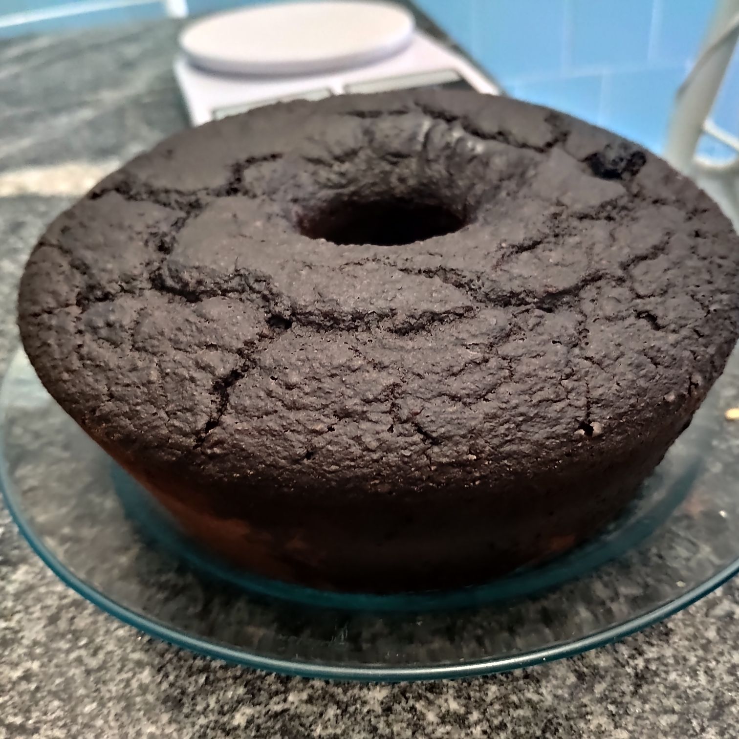 Bolo de cacau com aveia de liquidificador