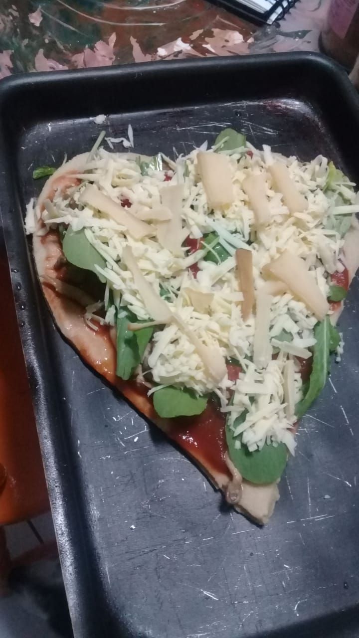 Massa de pizza vegana