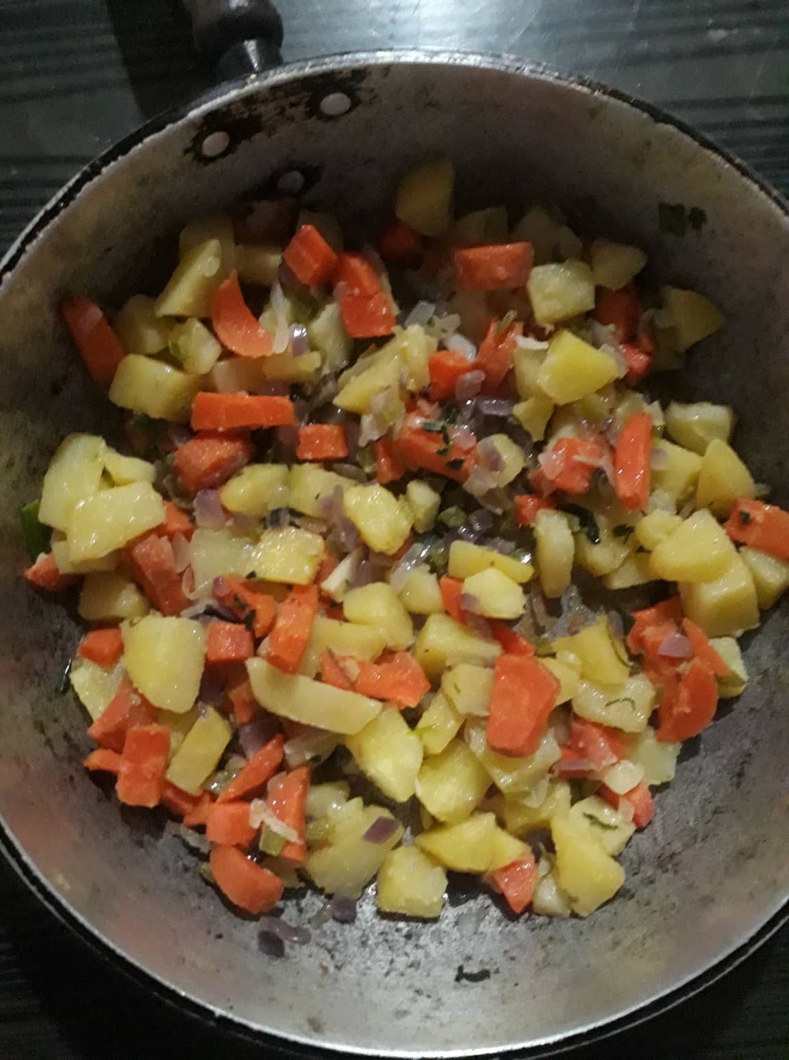 Refogado de batata e cenoura