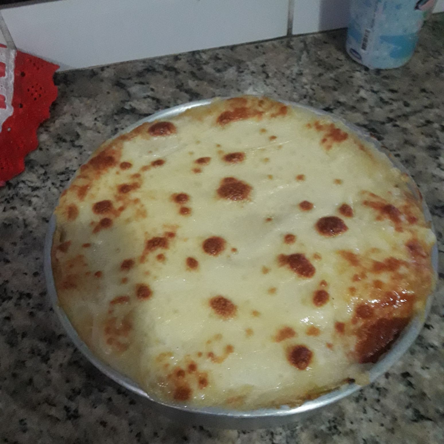 Torta de batata gratinada