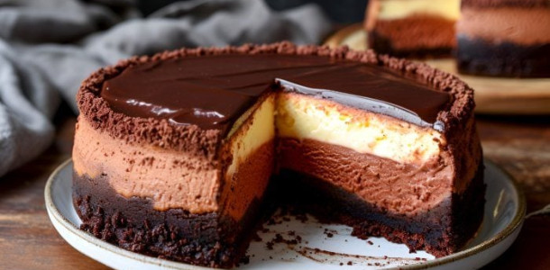 Aprendi com una amiga que mora na Suíça! Torta cremosa 3 Chocolates! Acaba rápido aqui em casa!