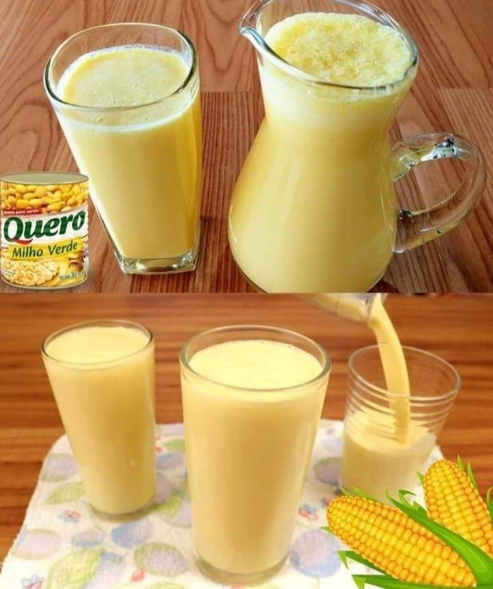 Suco de milho cremoso delicioso e nutritivo todo mundo vai adorar!