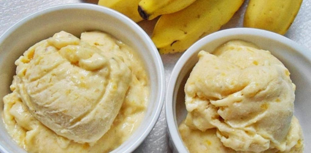 Sorvete de banana, receita especial com fruta natural refrescante e fácil de fazer