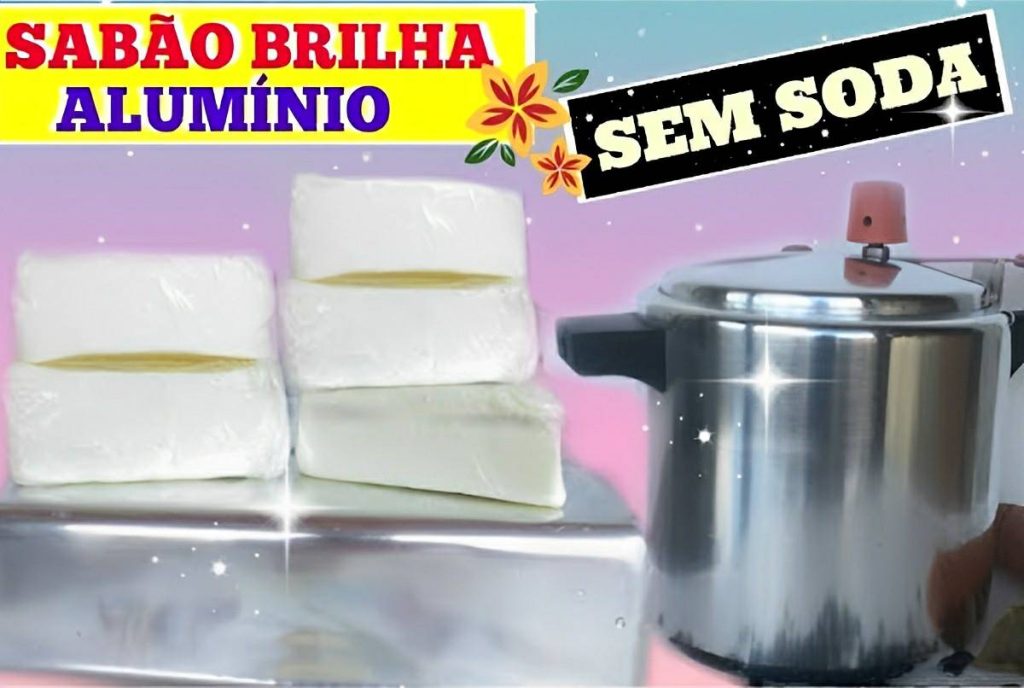 Sabão para dar brilho em alumínio e deixar suas panelas e formas brilhando como novas..