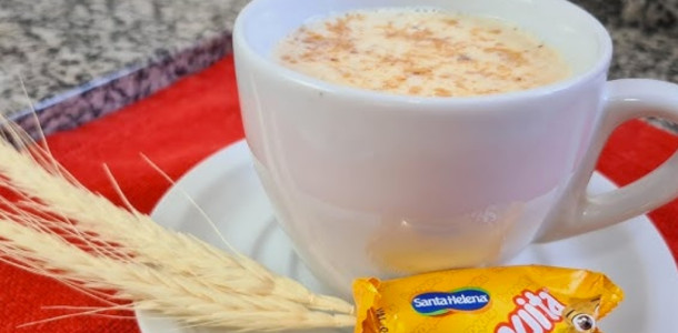Leite Quente de Paçoquinha: eu sempre faço essa receita nos dias mais frios, o sabor é irresistível…